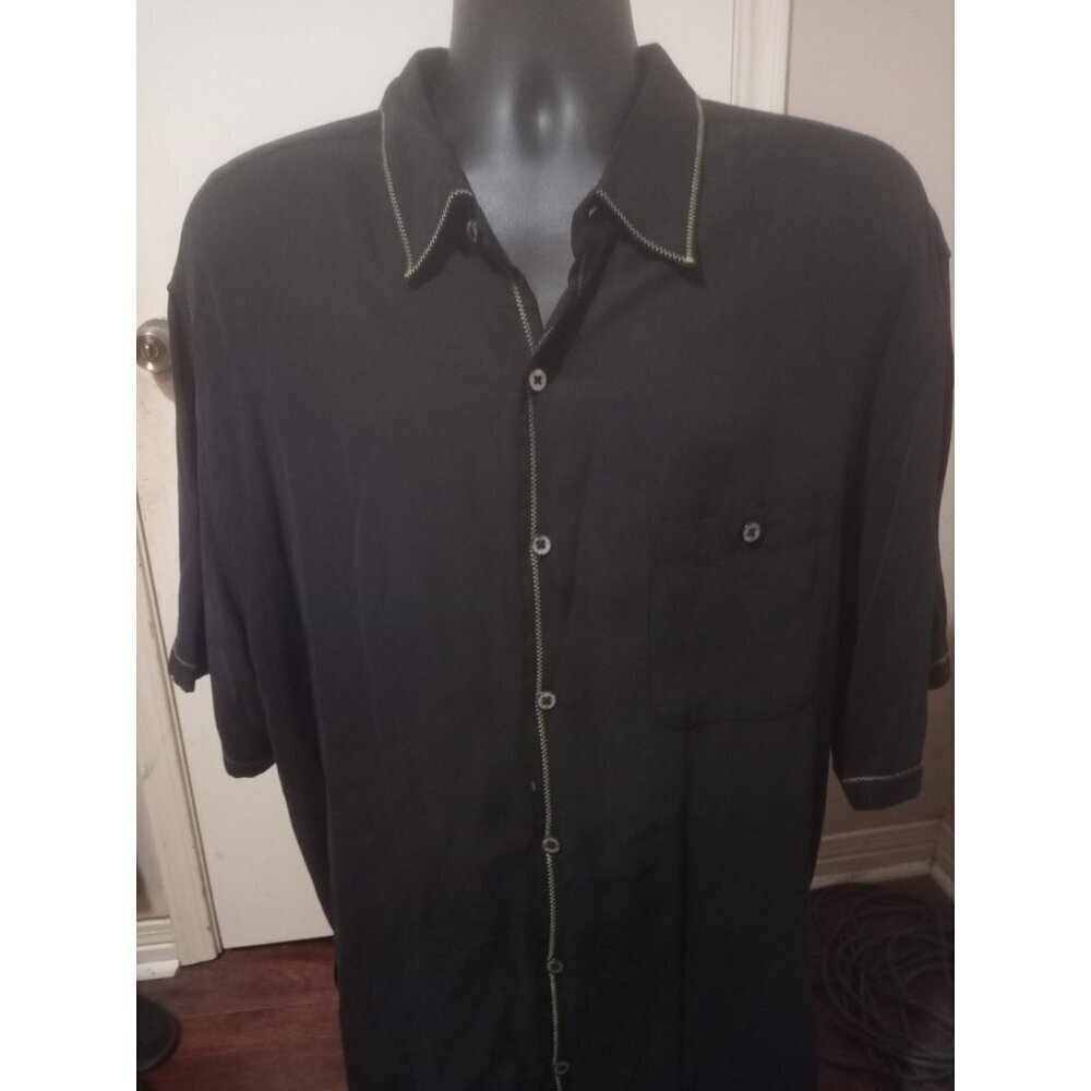 Men Tori Richard Honolulu "How To Cute A Hangover" Black Graphic Shirt 2xl Rare